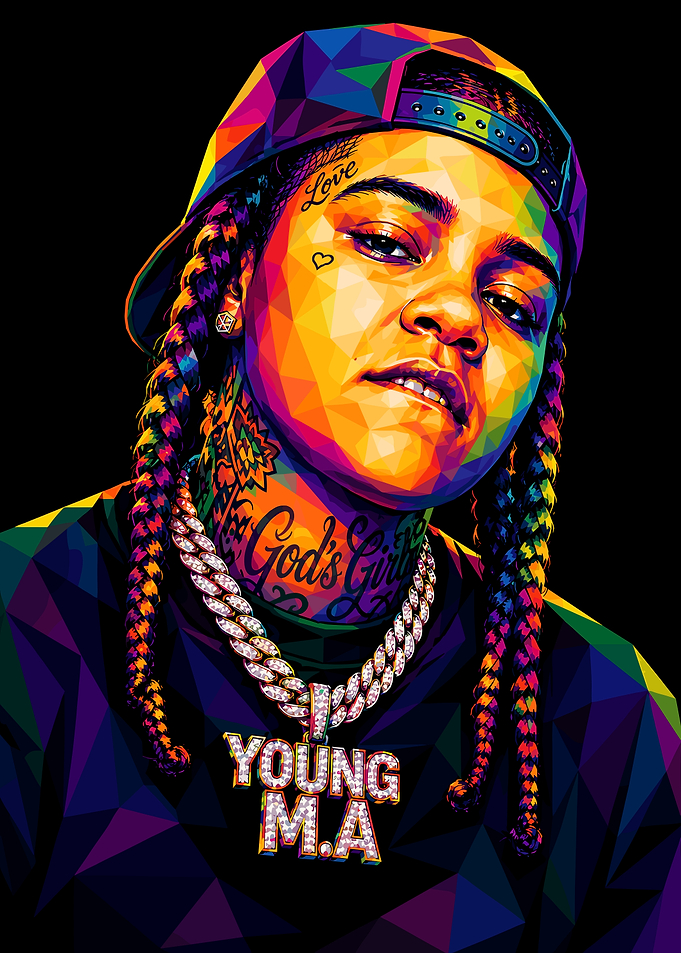 Young M.A. Low Poly Portrait