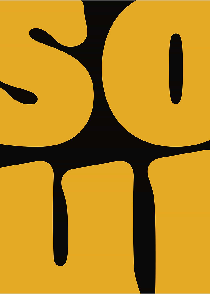 Minimalist Gold and Black Soul Typography