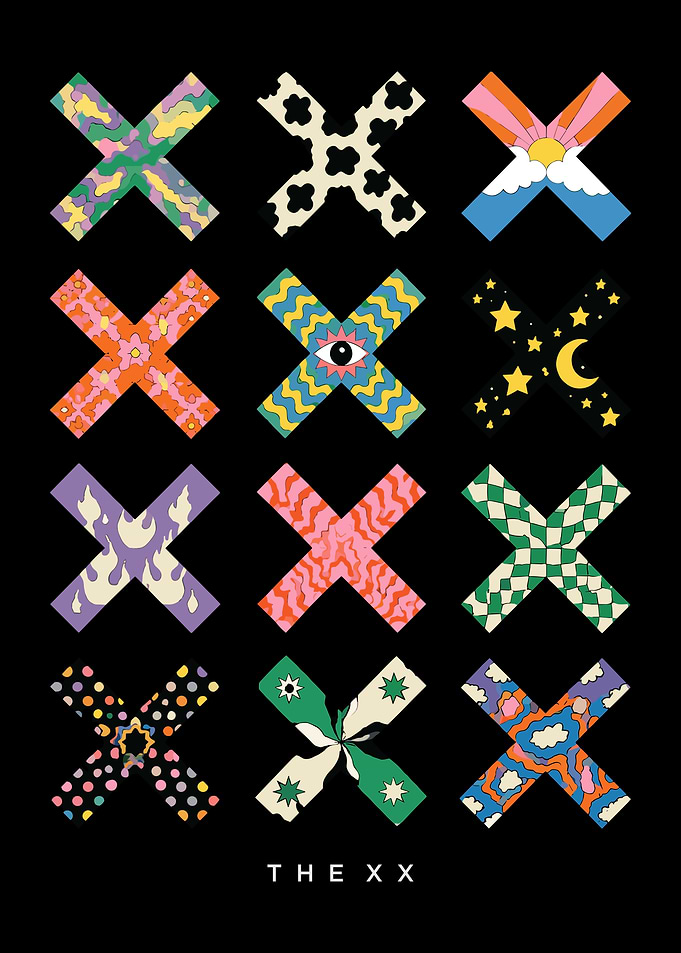 The XX Patterned X Grid Poster