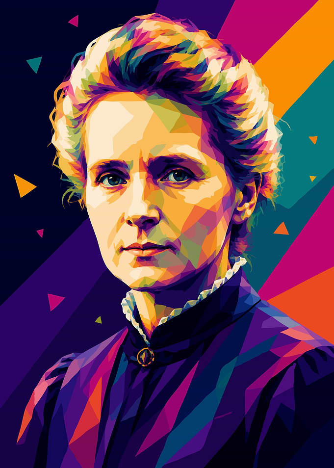 Marie Curie Pop Art Portrait