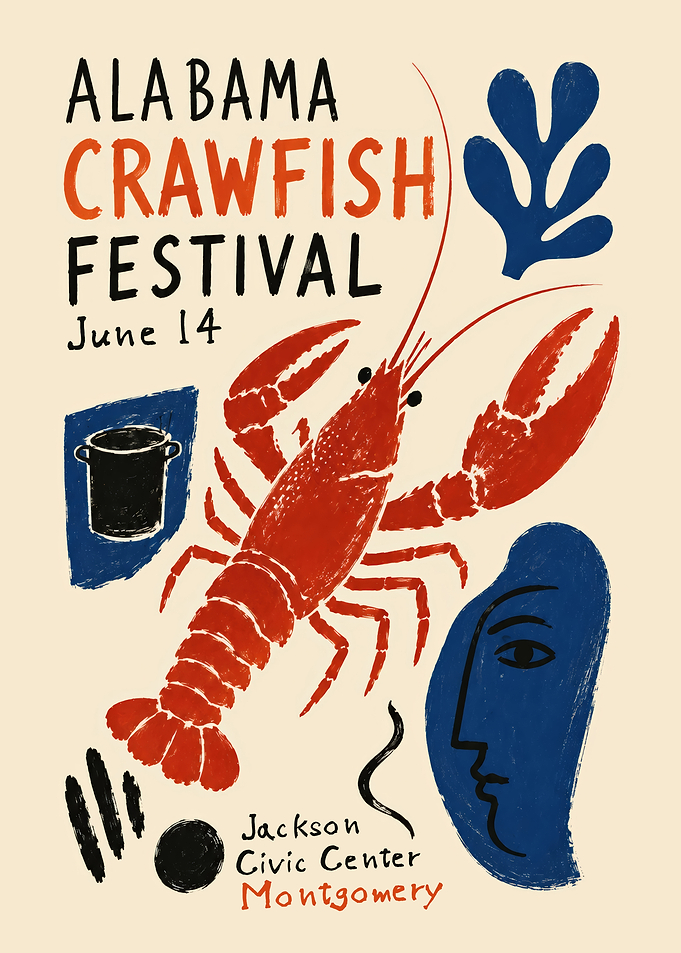 Alabama Crawfish Festival Poster