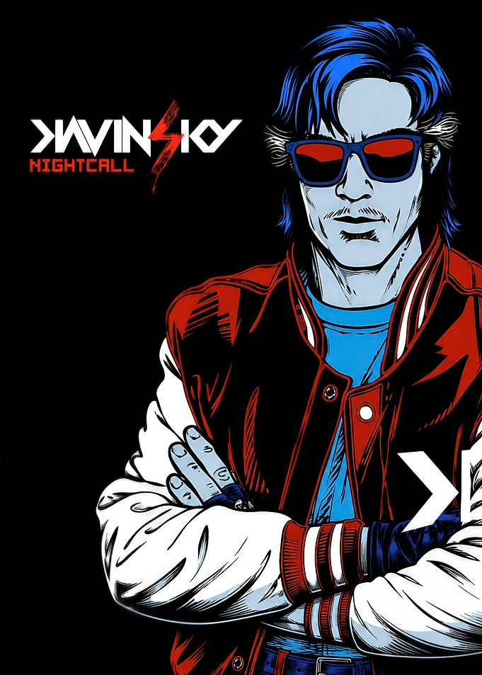 Kavinsky Nightcall Retro Synthwave Poster