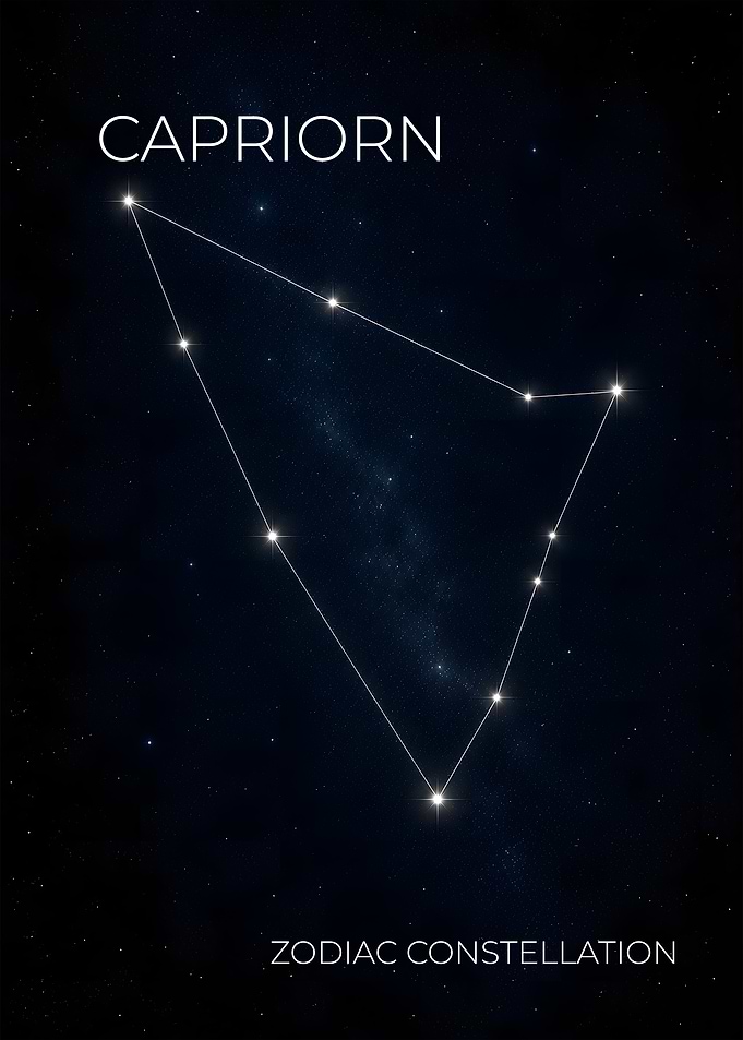 Capricornus - The Sea-Goat Constellation Poster