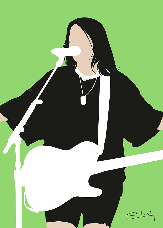 Billie Eilish Minimalist Vector Art