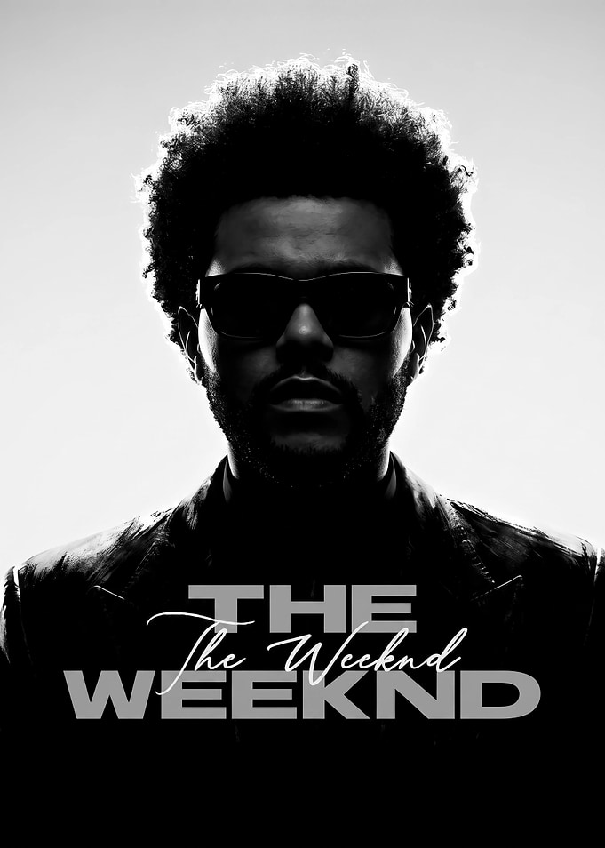 The Weeknd Silhouette Portrait Poster