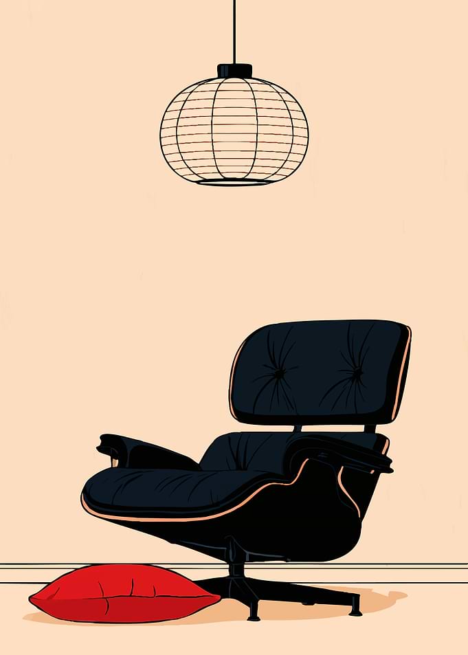 Mid-Century Modern Eames Lounge Chair