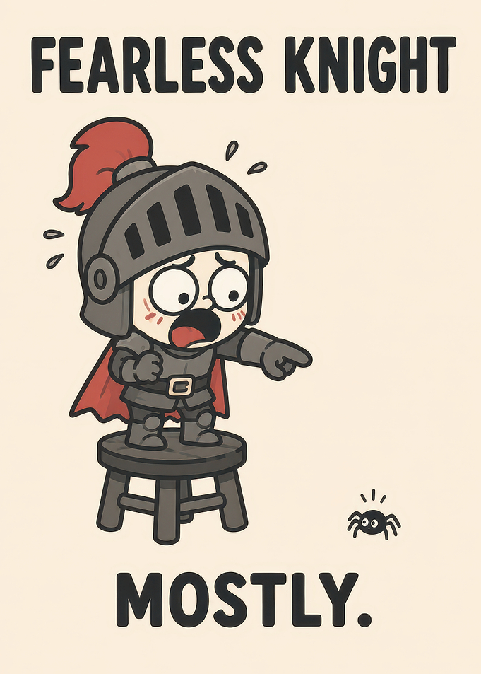 Fearless Knight Mostly Funny Illustration