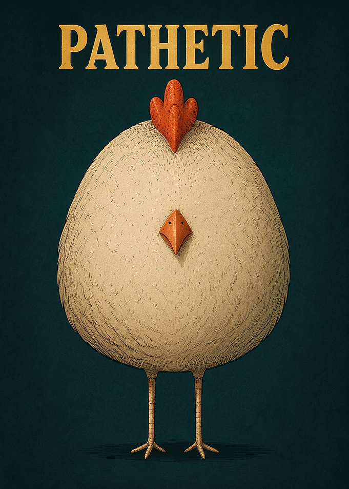 Pathetic Chicken Minimalist Poster