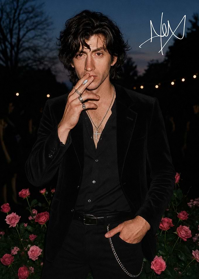 Alex Turner Portrait with Roses