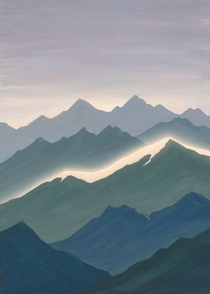 Pale Dawn Alpine Mountain Layers