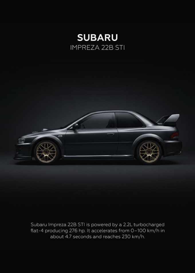 Subaru Impreza 22B STI Side Profile