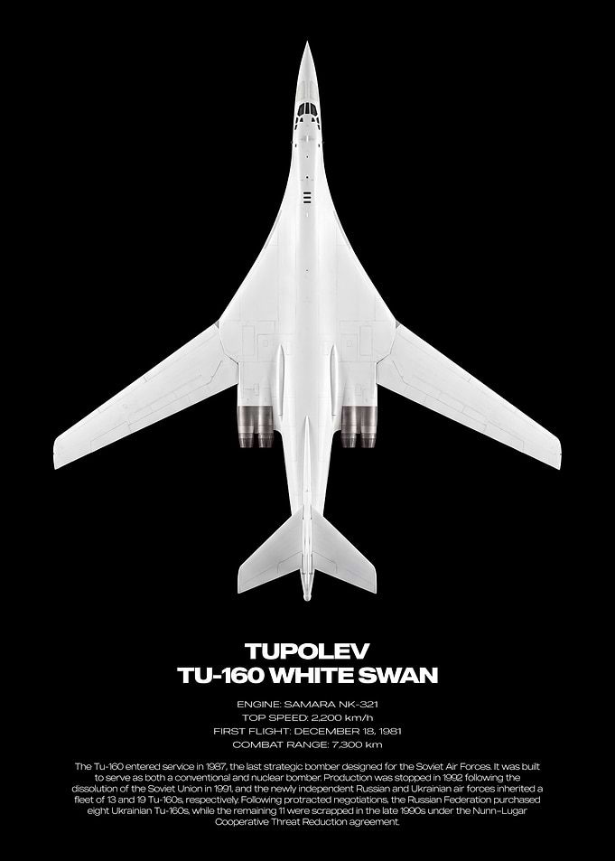 Tupolev Tu-160 White Swan Poster