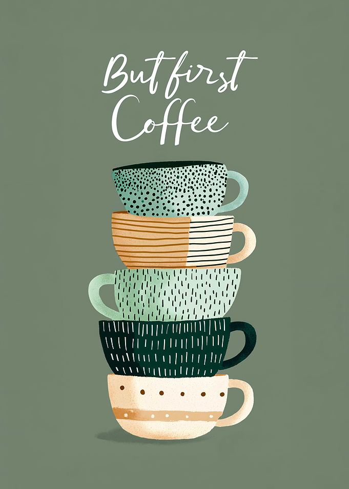 But First Coffee Stacked Mugs