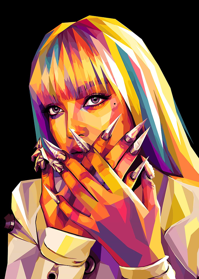 Lisa Blackpink WPAP Pop Art Portrait