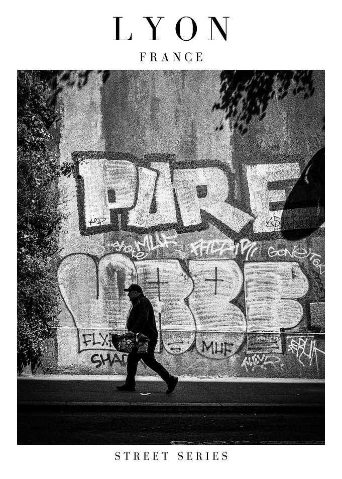 Lyon France Street Series Poster