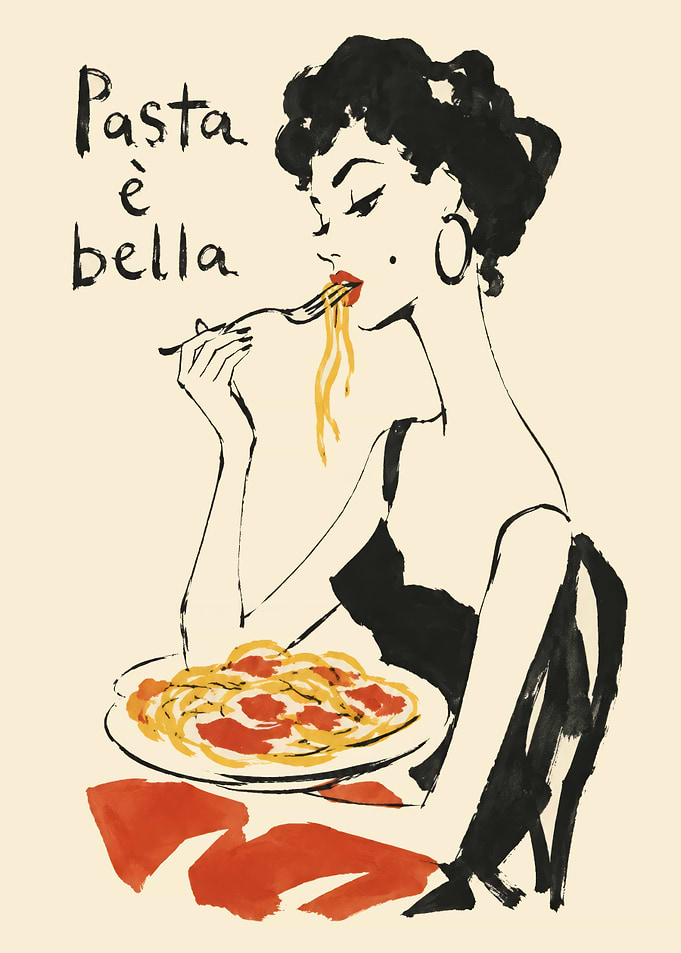 Vintage Pasta è bella Illustration