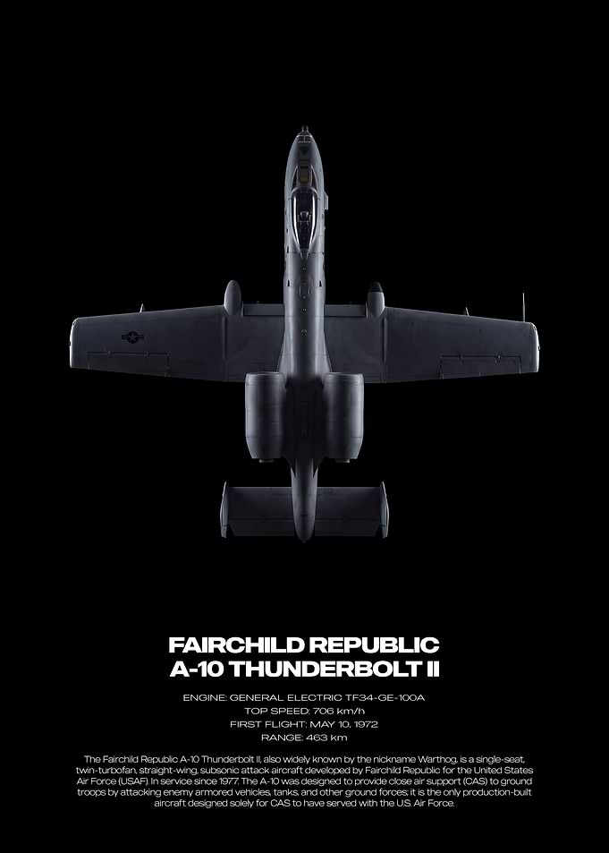 Fairchild Republic A-10 Thunderbolt II Poster