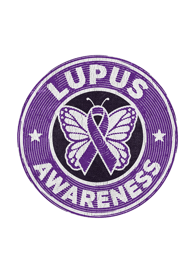 Lupus Awareness Purple Butterfly Emblem