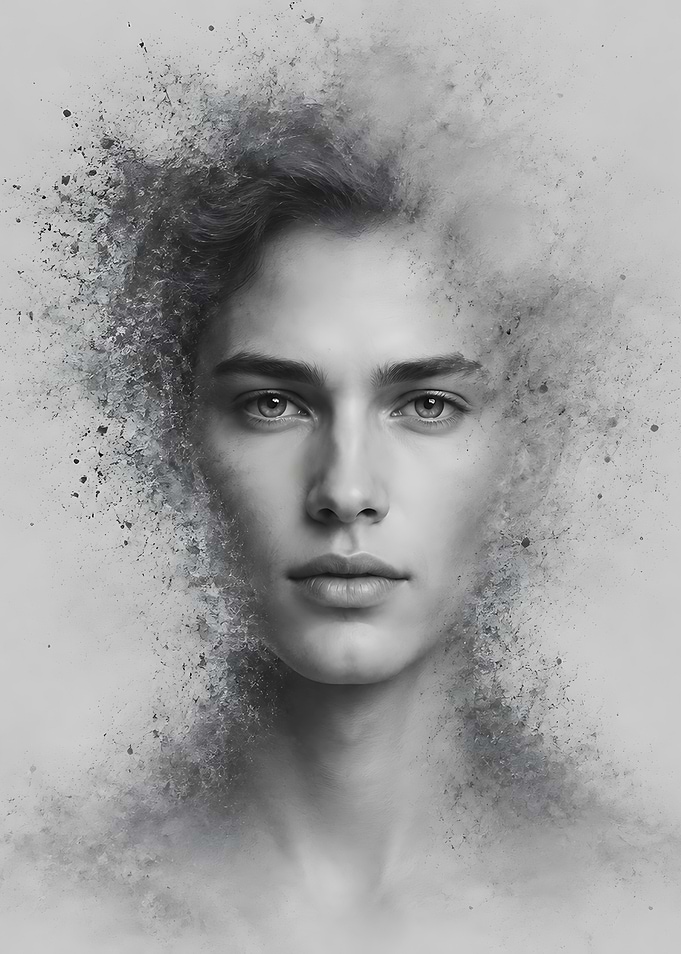 Dissolving Portrait of a Young Man