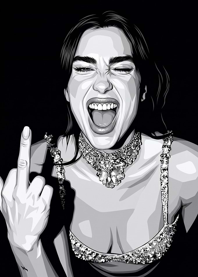 Dua Lipa Portrait Illustration