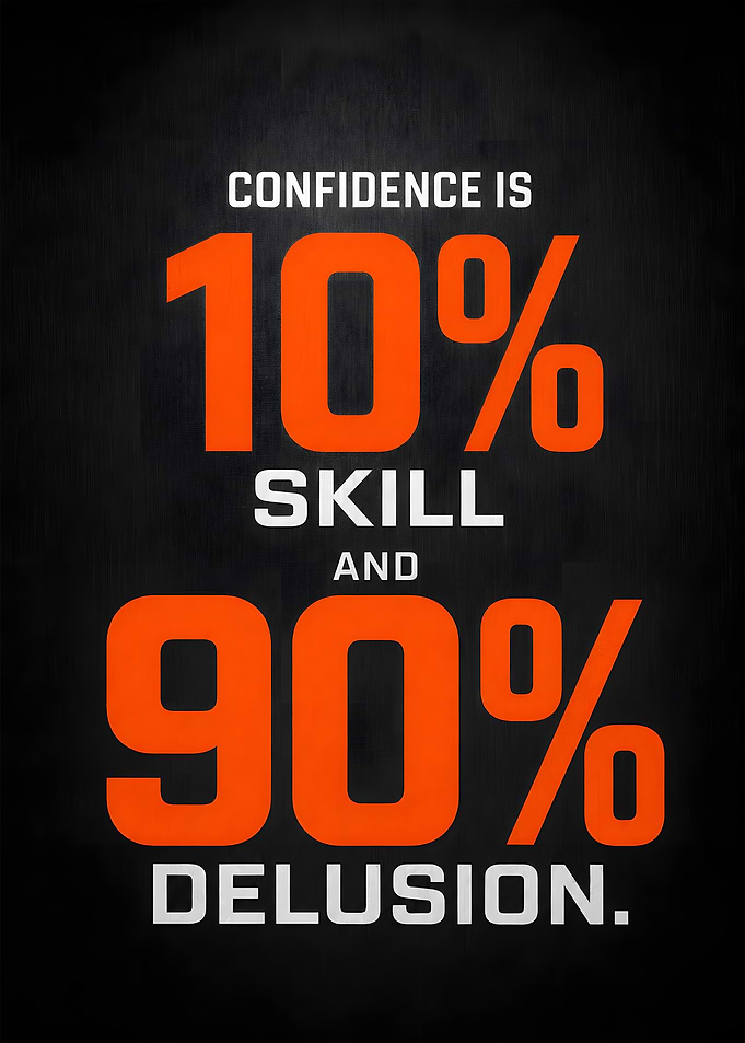 Confidence Is 10 Skill And 90 Delusion