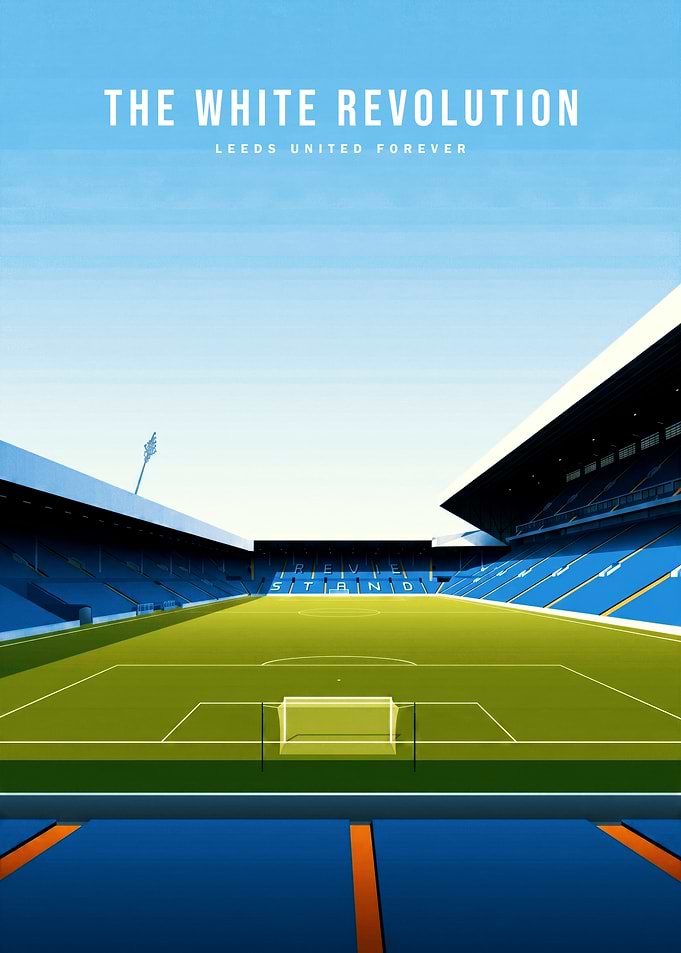 Leeds United Elland Road Stadium Poster