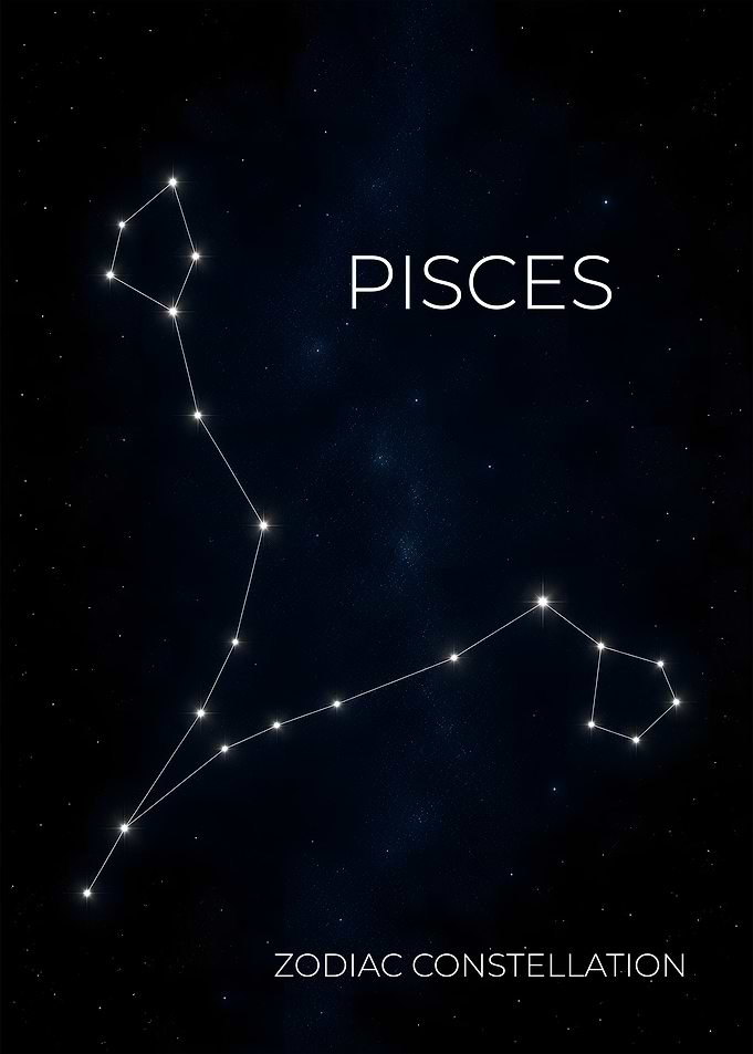 Pisces - The Fish Constellation Poster