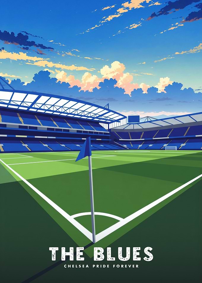 Chelsea FC Stadium Poster
