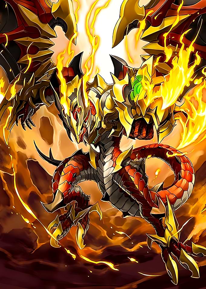 Fiery Armored Dragon Warrior