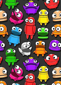 Colorful Cartoon Monster Pattern
