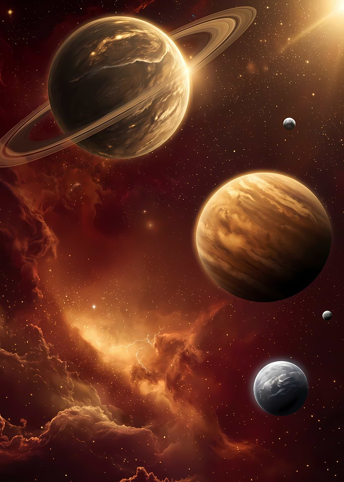 Celestial Planets in Deep Space