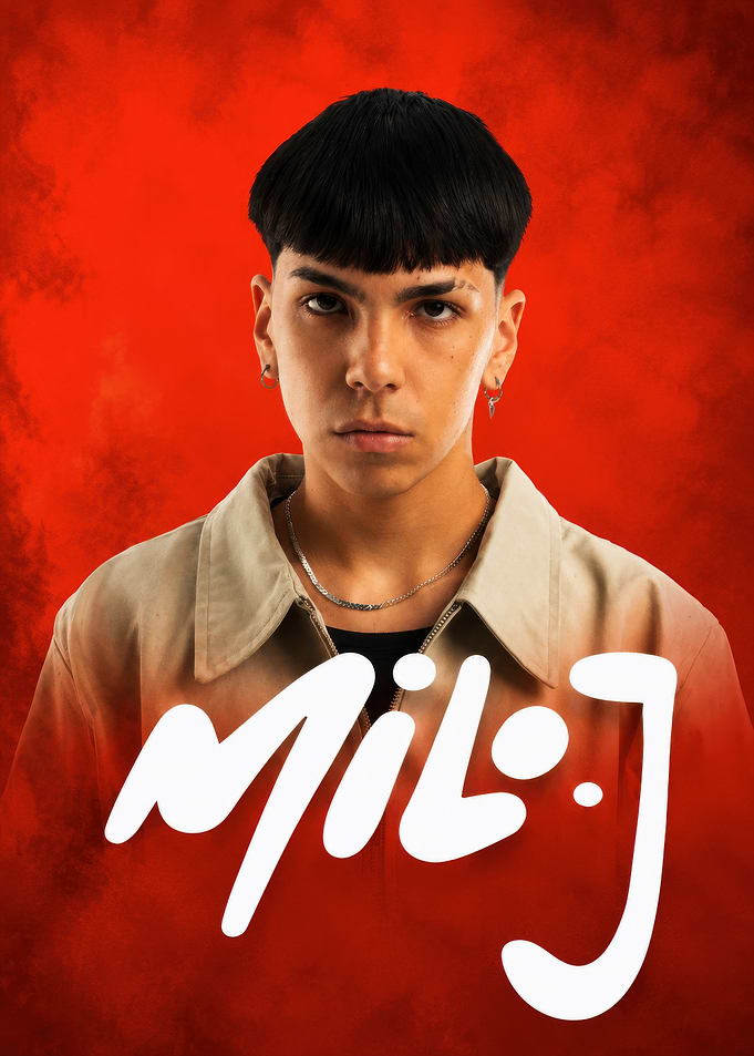 Portrait of Miloj with Red Background