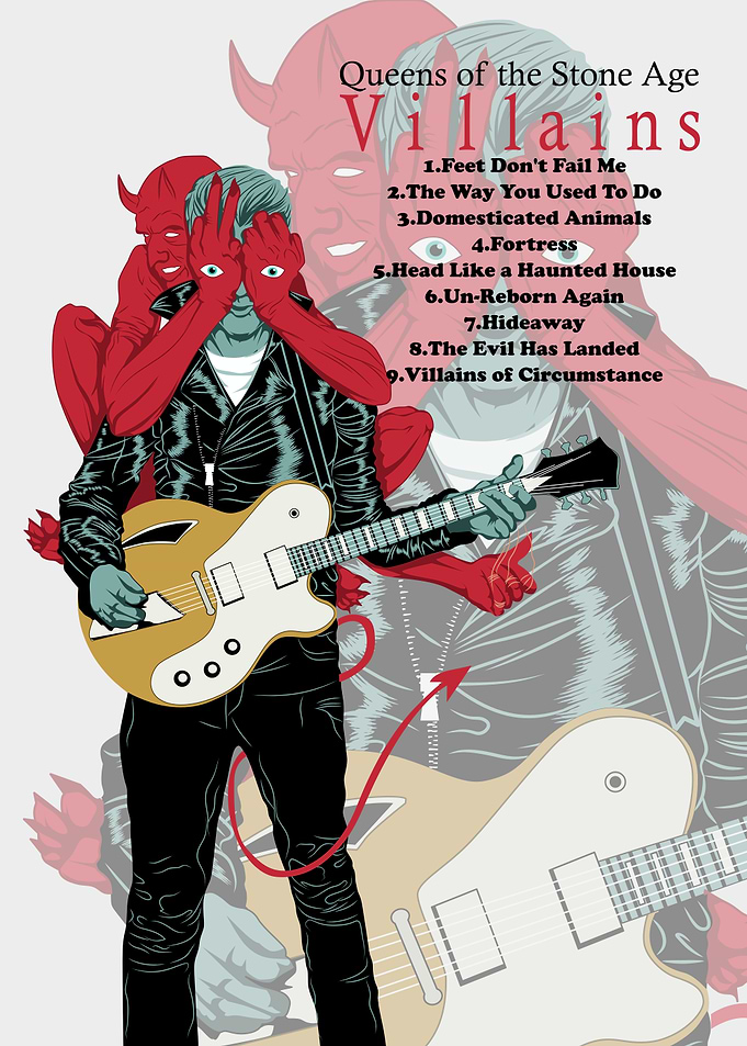 Queens of the Stone Age Villains Poster