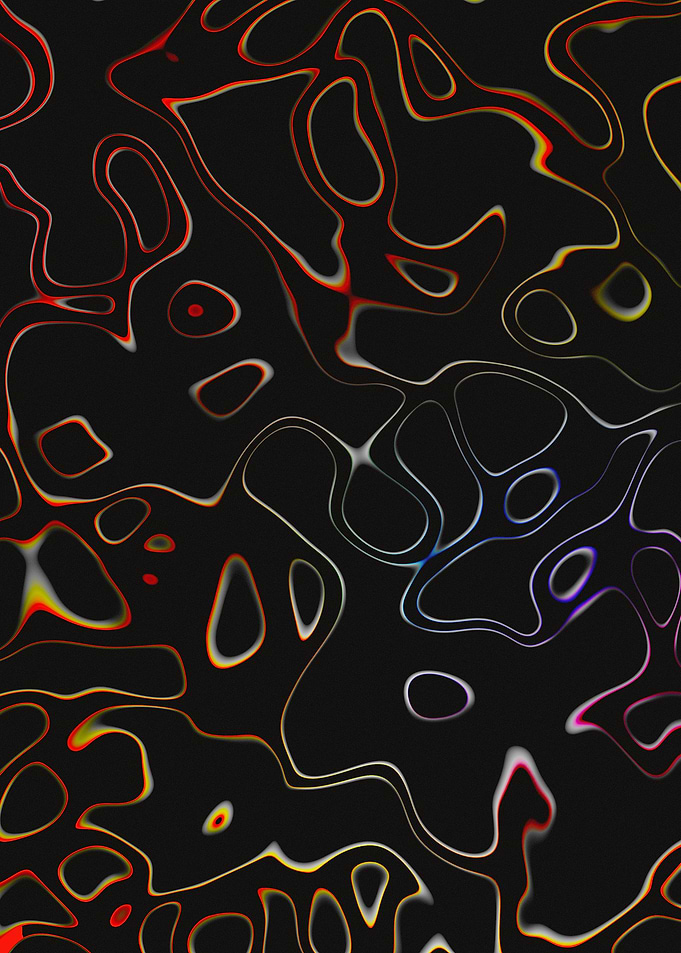 Abstract Liquid Flow Dark Background