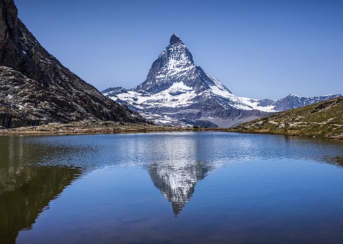 The Matterhorn Reflected in Alpine Lake