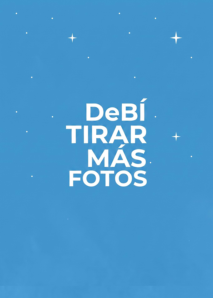 Debería haber tomado más fotos