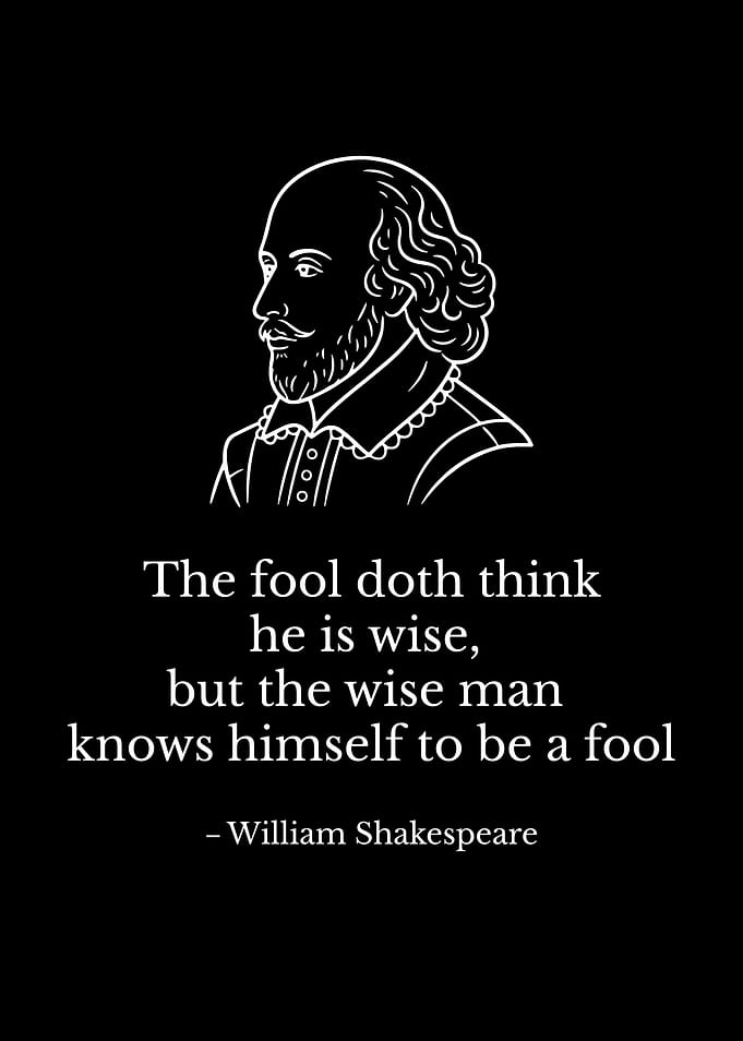 William Shakespeare Quote Minimalist Poster