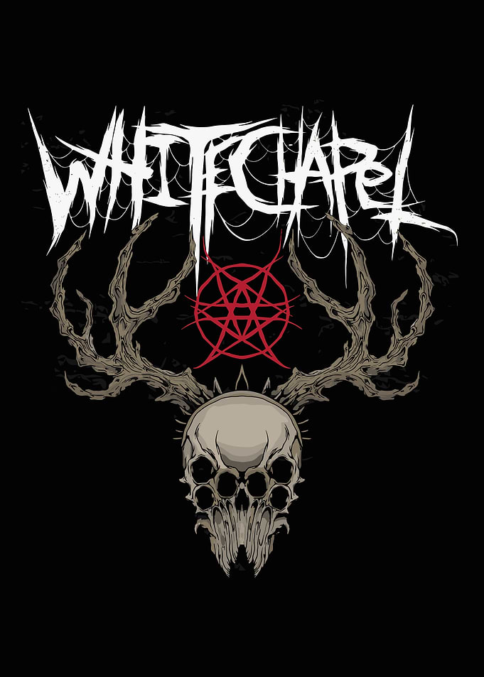 Whitechapel Band Skull Antler Logo