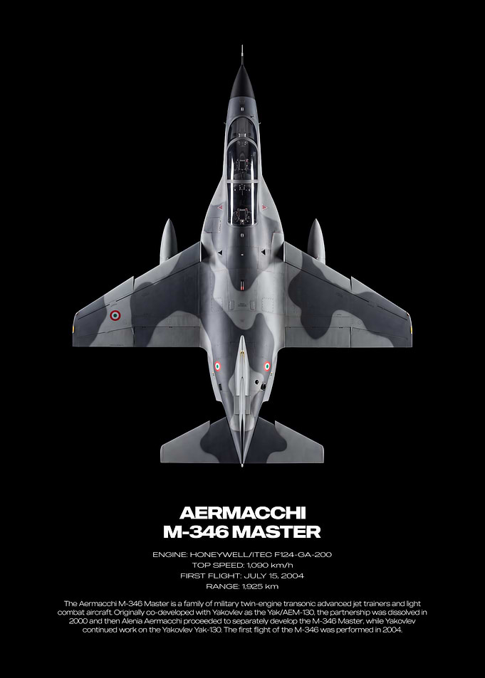 Aermacchi M-346 Master Technical Poster