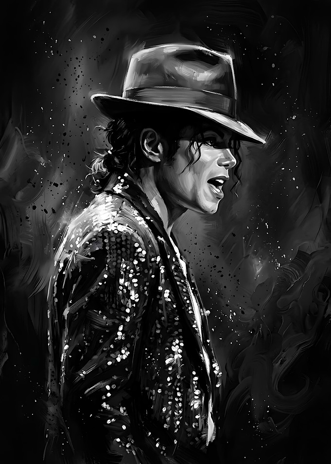 Michael Jackson Portrait in Fedora
