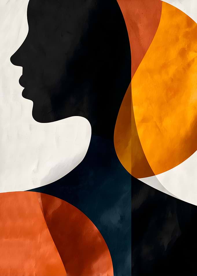 Abstract Minimalist Profile Portrait