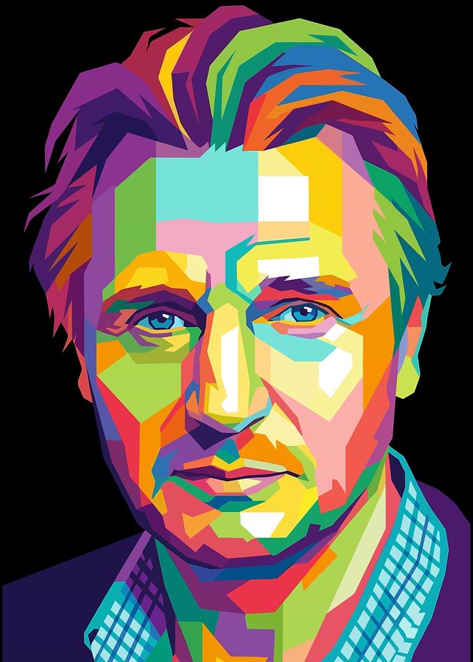 Liam Neeson Pop Art Portrait