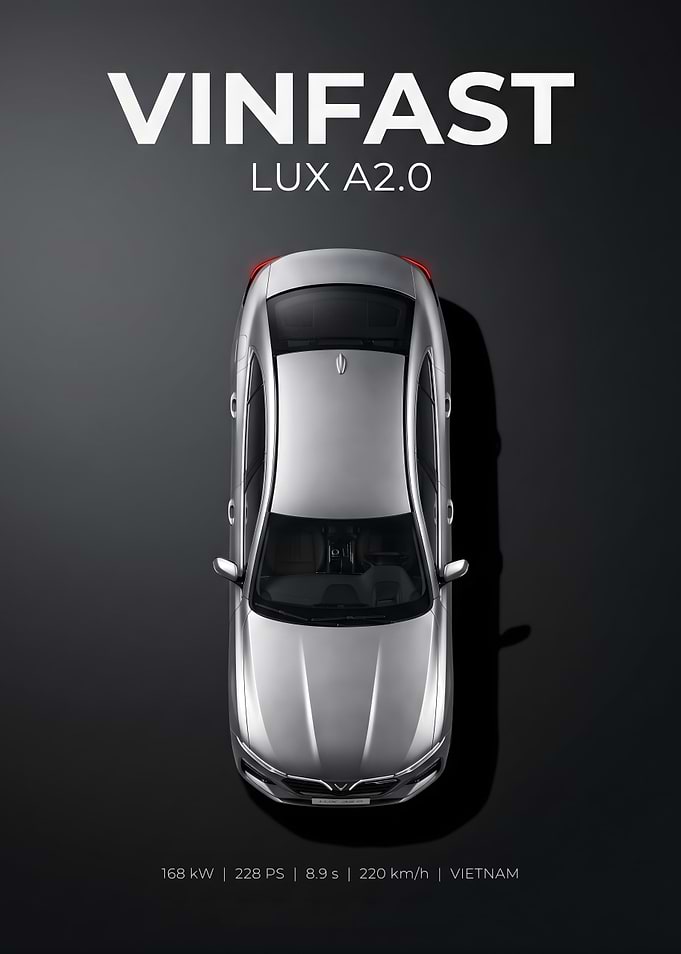 VinFast LUX A2.0 Top View Poster