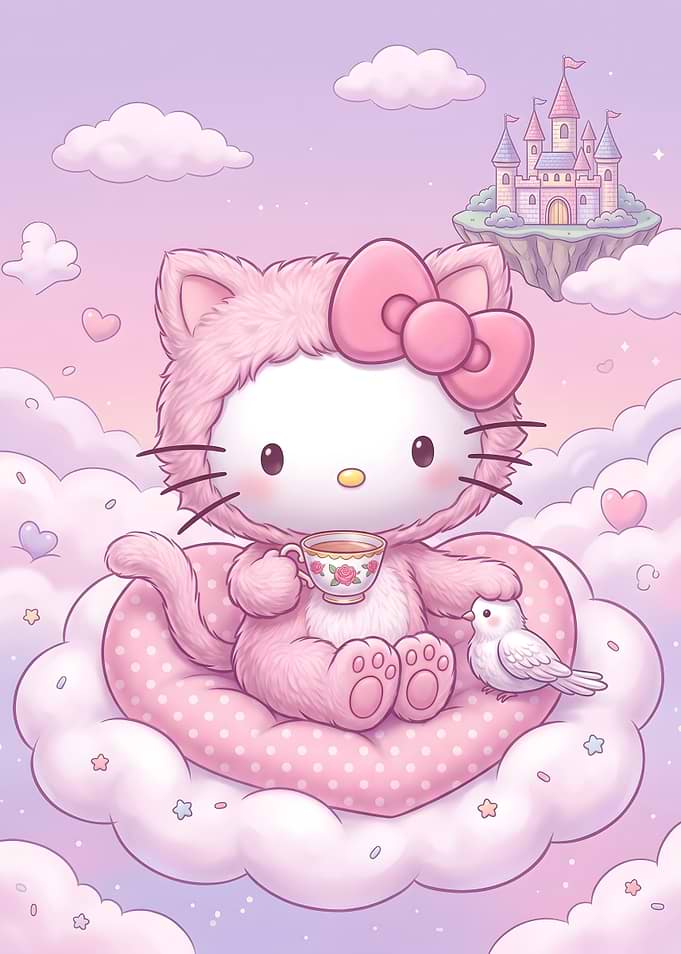 Hello Kitty Tea Party on Clouds