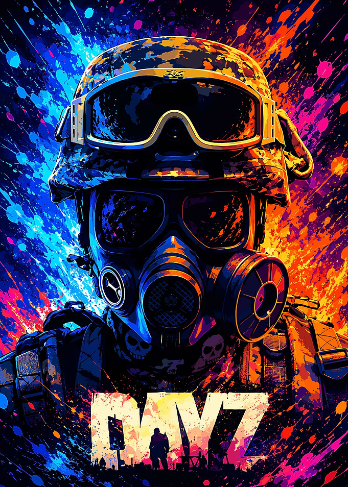 DayZ Neon Splatter Soldier Portrait