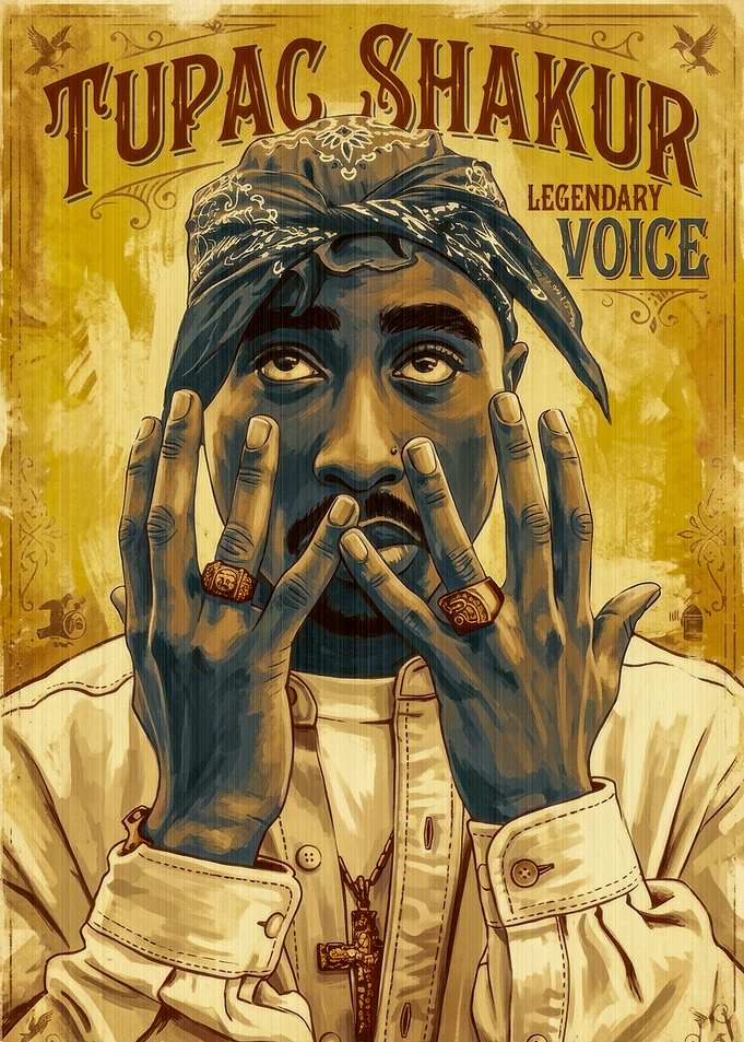 Tupac Shakur Legendary Voice Poster