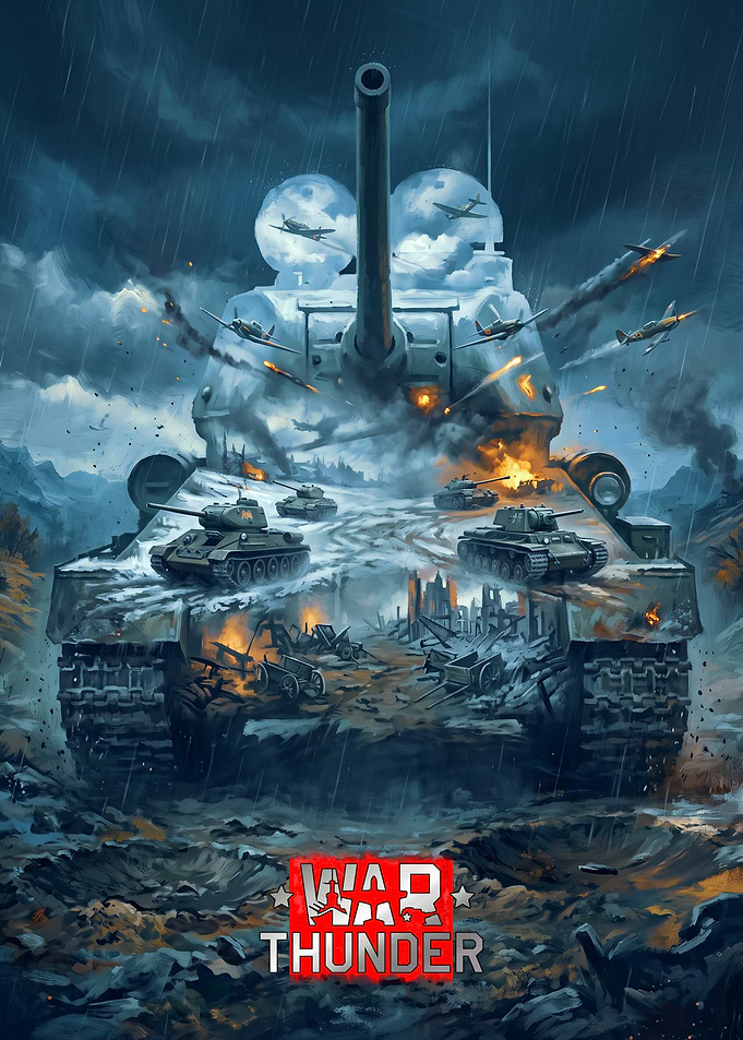 War Thunder Tank Battle Poster