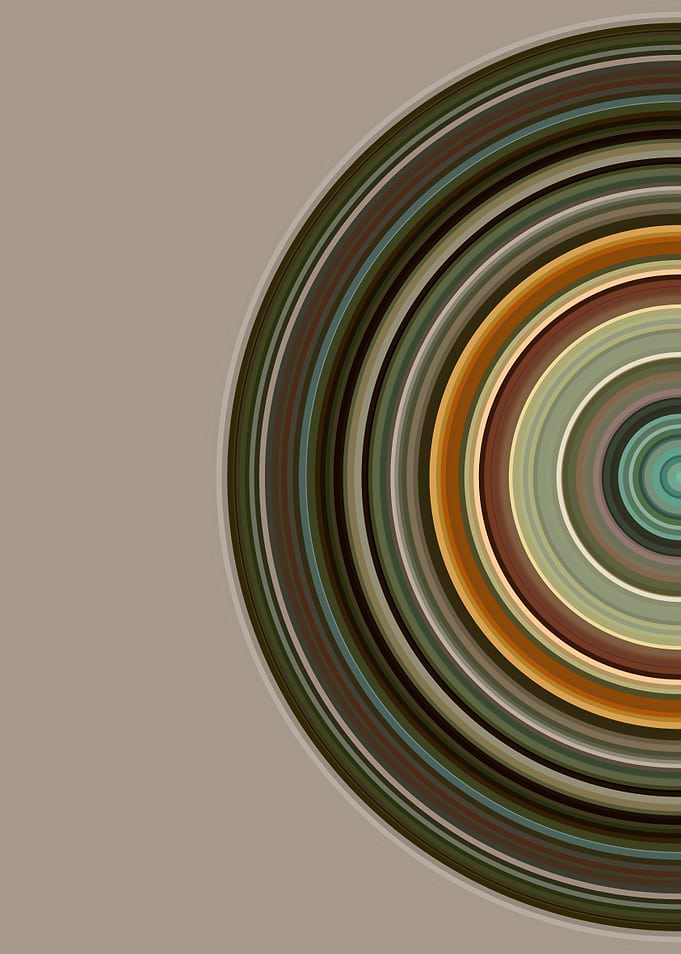 Abstract Concentric Circles Pattern