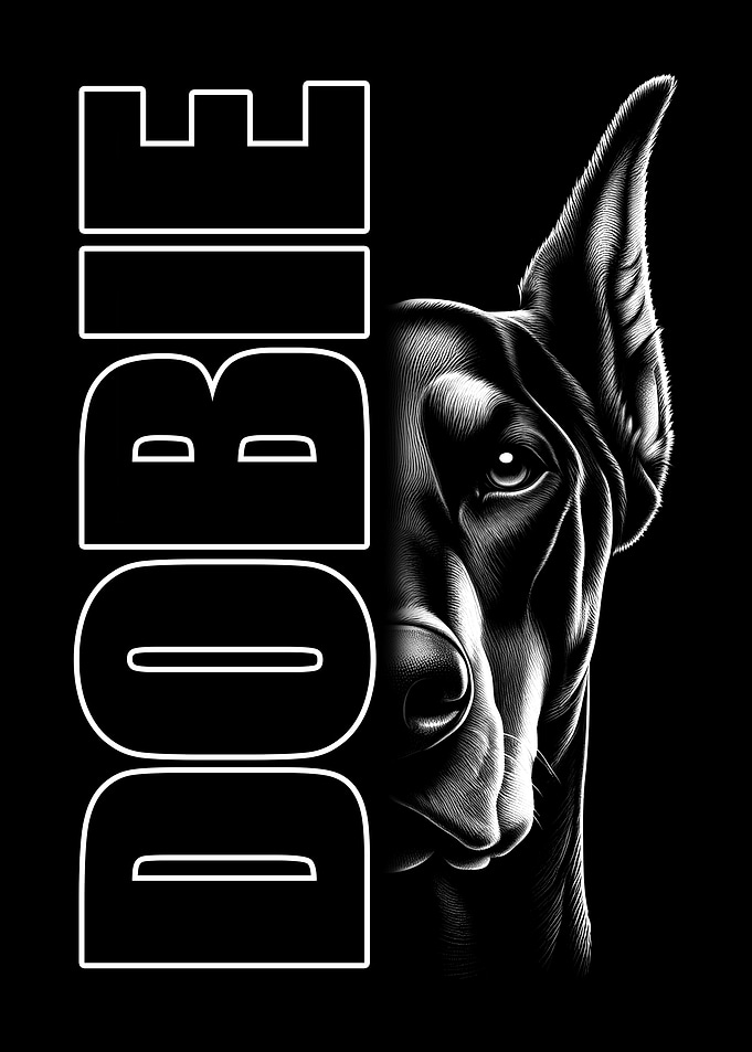 Doberman Pinscher Minimalist Graphic Art