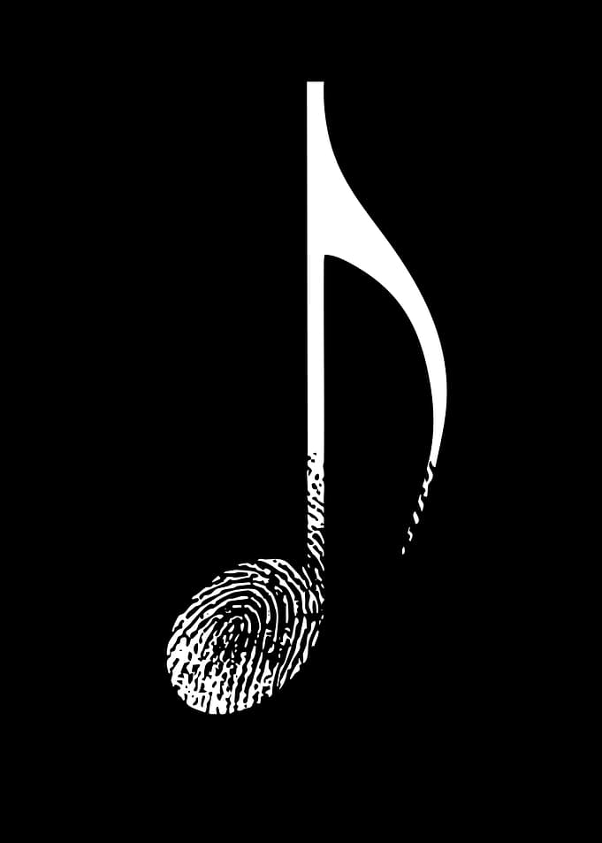 Fingerprint Musical Note Symbol